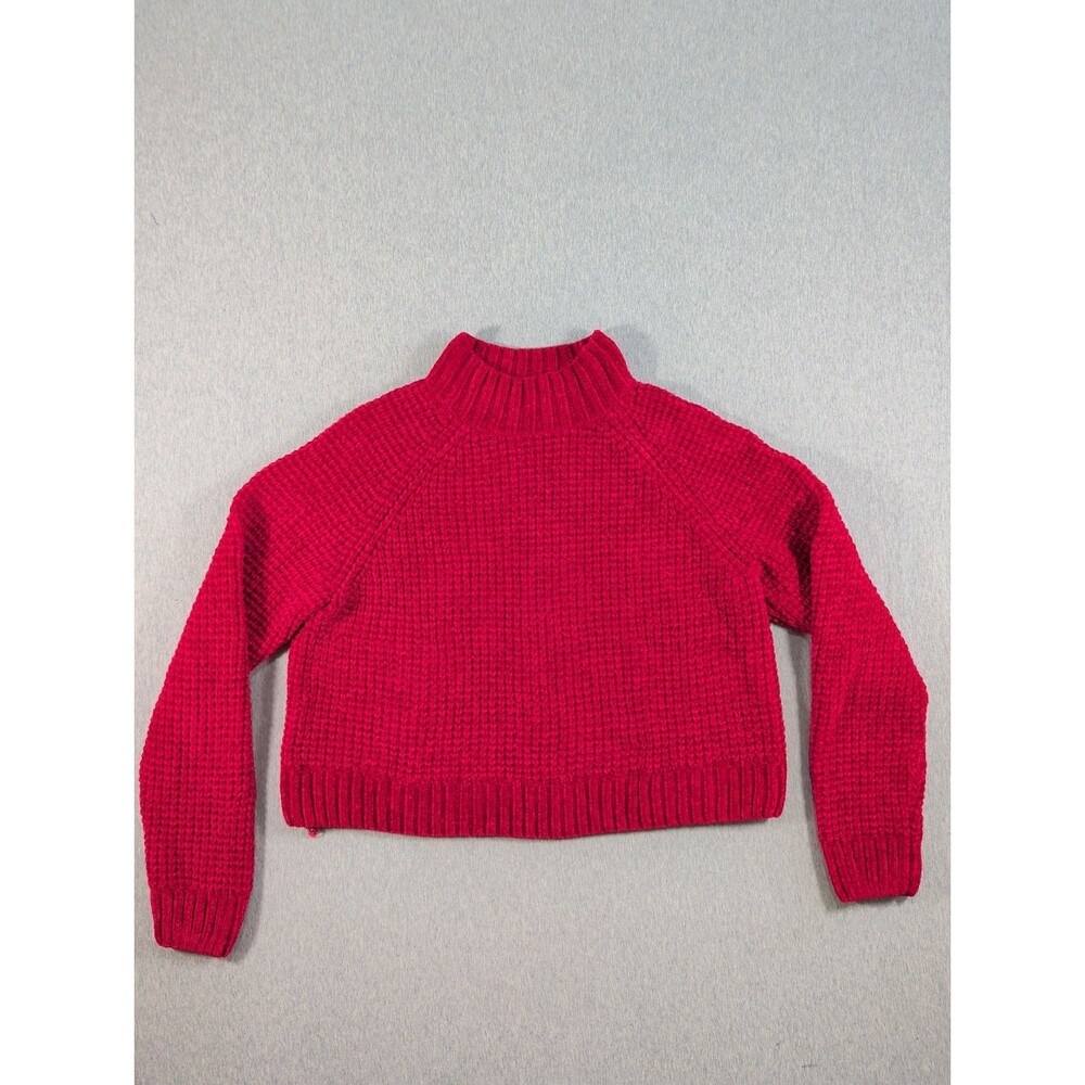 Divided Brick Red, Crop Sweater, Ladies Size Large, Winter Cozy Warm Christmas